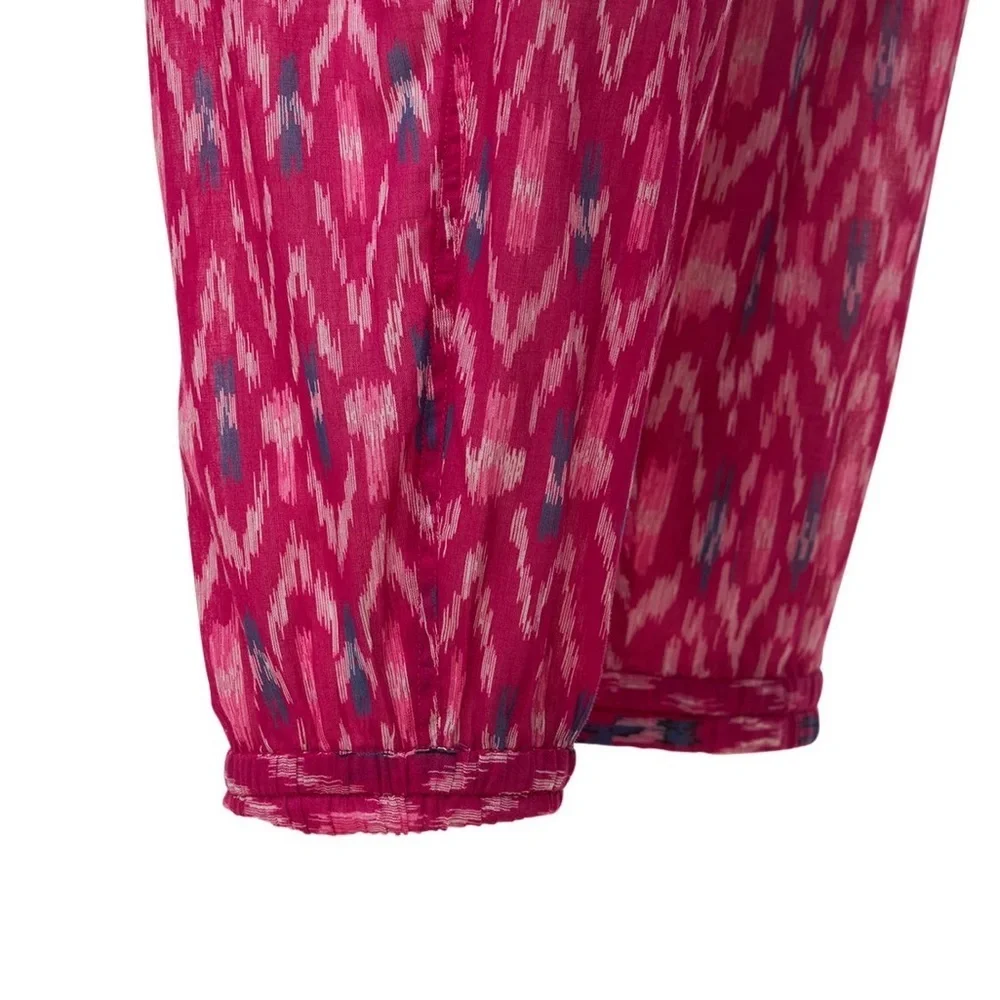 Isabel Marant Lagen Fuchsia Ikat Print Cotton Pant EU 36 US 4 Small